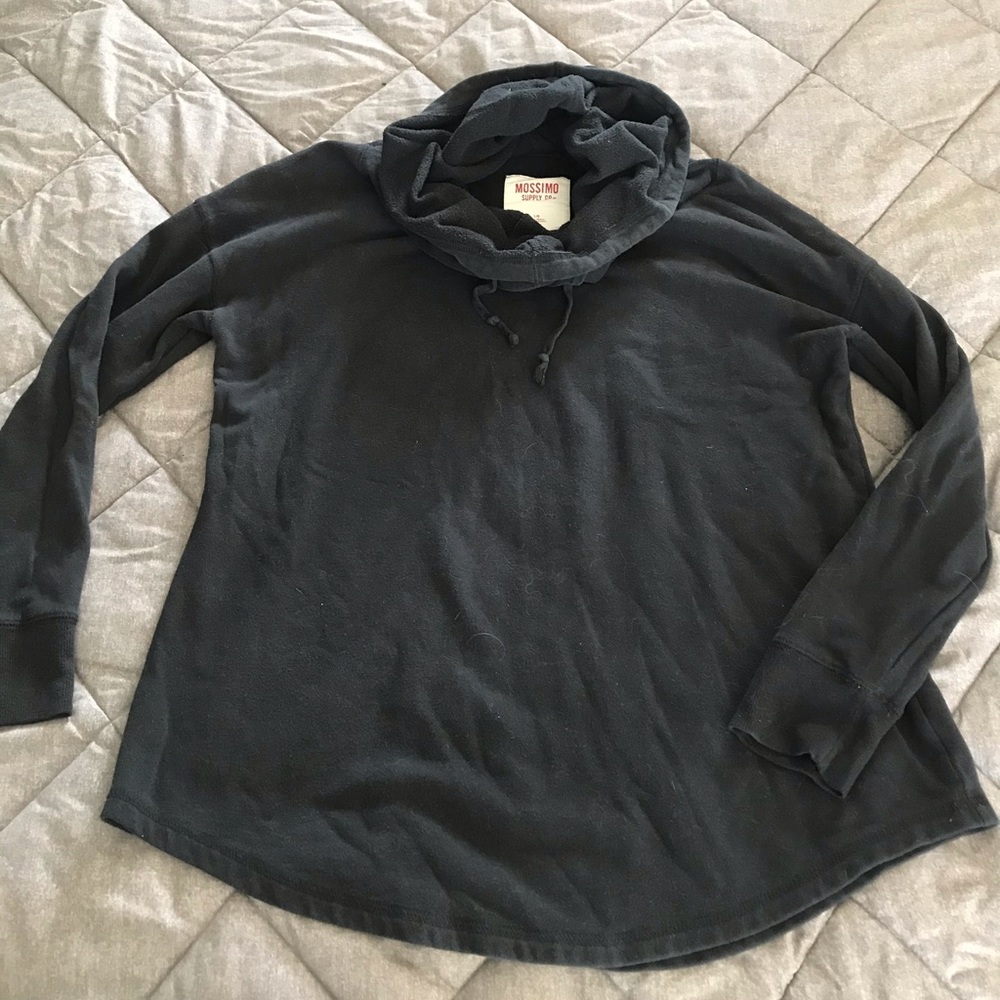 Black Mossimo Cowl Neck Tunic Sweatshirt - L